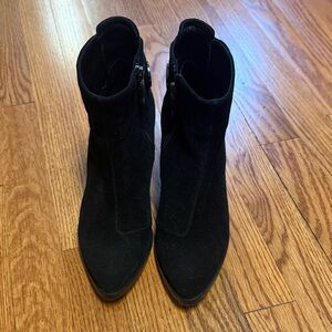 Alberto Fermani Sleek Black Suede Ankle Boots